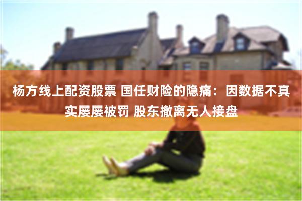 杨方线上配资股票 国任财险的隐痛：因数据不真实屡屡被罚 股东撤离无人接盘