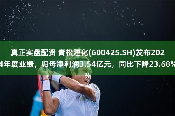 真正实盘配资 青松建化(600425.SH)发布2024年度业绩，归母净利润3.54亿元，同比下降23.68%