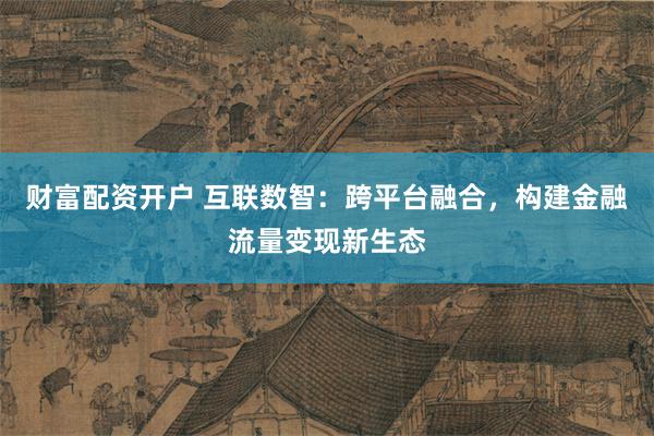 财富配资开户 互联数智：跨平台融合，构建金融流量变现新生态