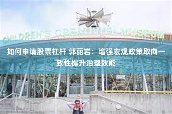 如何申请股票杠杆 郭丽岩：增强宏观政策取向一致性提升治理效能