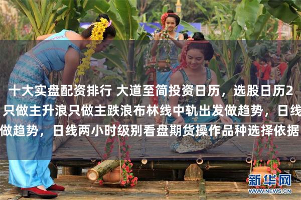 十大实盘配资排行 大道至简投资日历，选股日历20230416选期货日历，只做主升浪只做主跌浪布林线中轨出发做趋势，日线两小时级别看盘期货操作品种选择依据， 吉富投资咨询